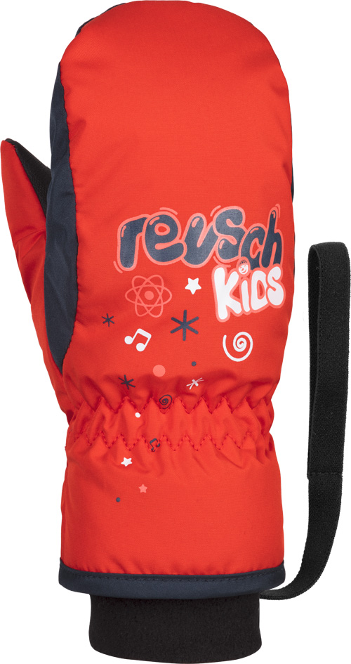 фото Варежки reusch 2020-21 kids mitten fire red/dress blue/white inch дюйм:i