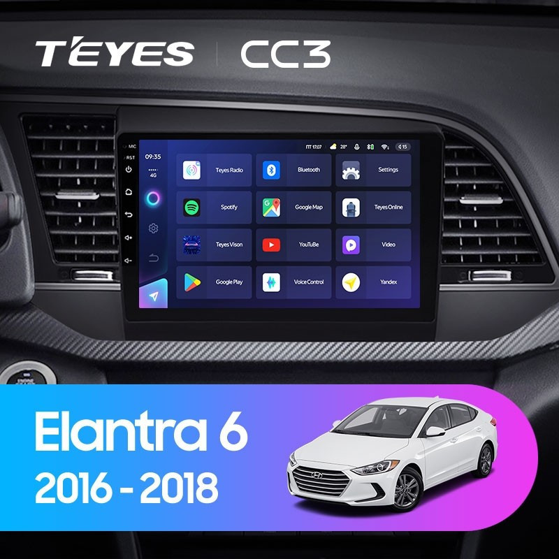 Штатная магнитола TEYES CC3L 4/64 Hyundai Elantra 6 (2015-2018) Тип-B