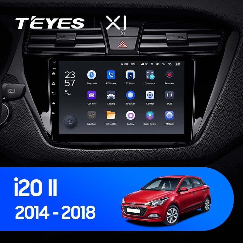 Штатная магнитола Teyes X1 4G 232 Hyundai i20 2 GB 2014-2018 Левый руль 2620000₽