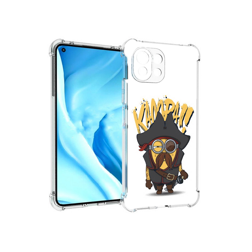 

Чехол MyPads Tocco для Xiaomi Mi 11 Lite миньон пират (PT159462.256.476), Прозрачный, Tocco