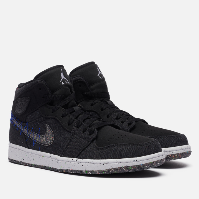 фото Кроссовки мужские jordan air jordan 1 mid se crater черные 42.5 eu