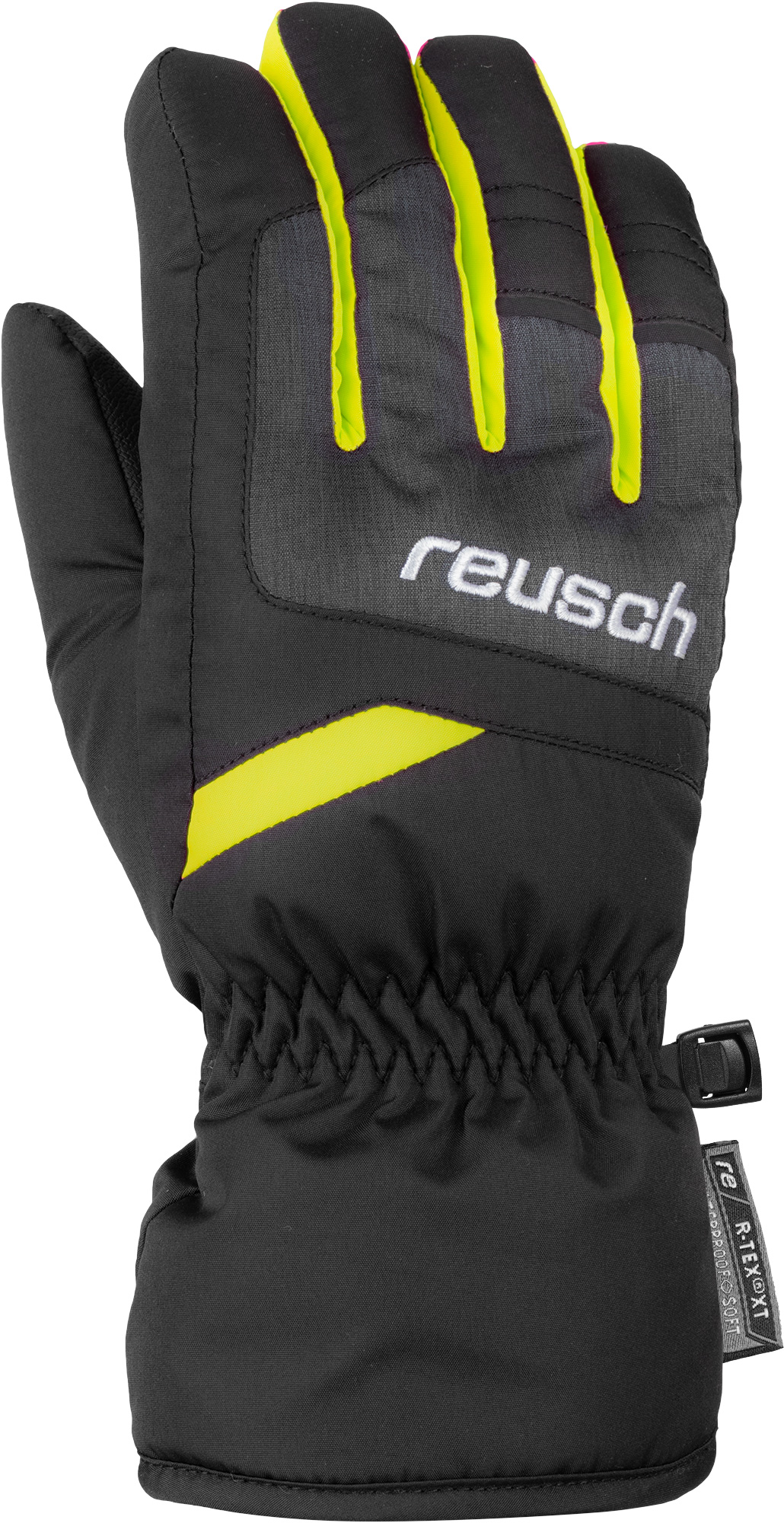 Перчатки Горнолыжные Reusch Bennet R-Tex Xt Black/Black Melange/Safety Yellow Inch 4,5
