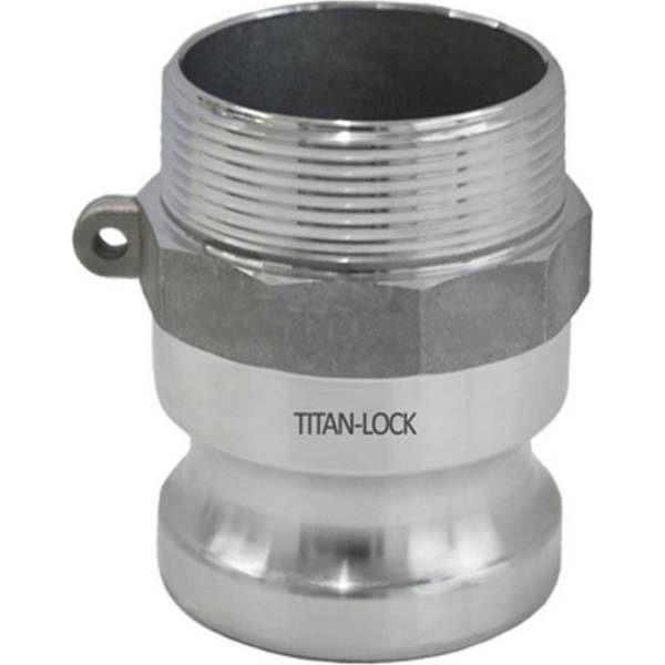 фото Алюминиевый камлок titan lock типа f серия ecoline, ниппель наруж. резьба bsp 1" tl100fal-