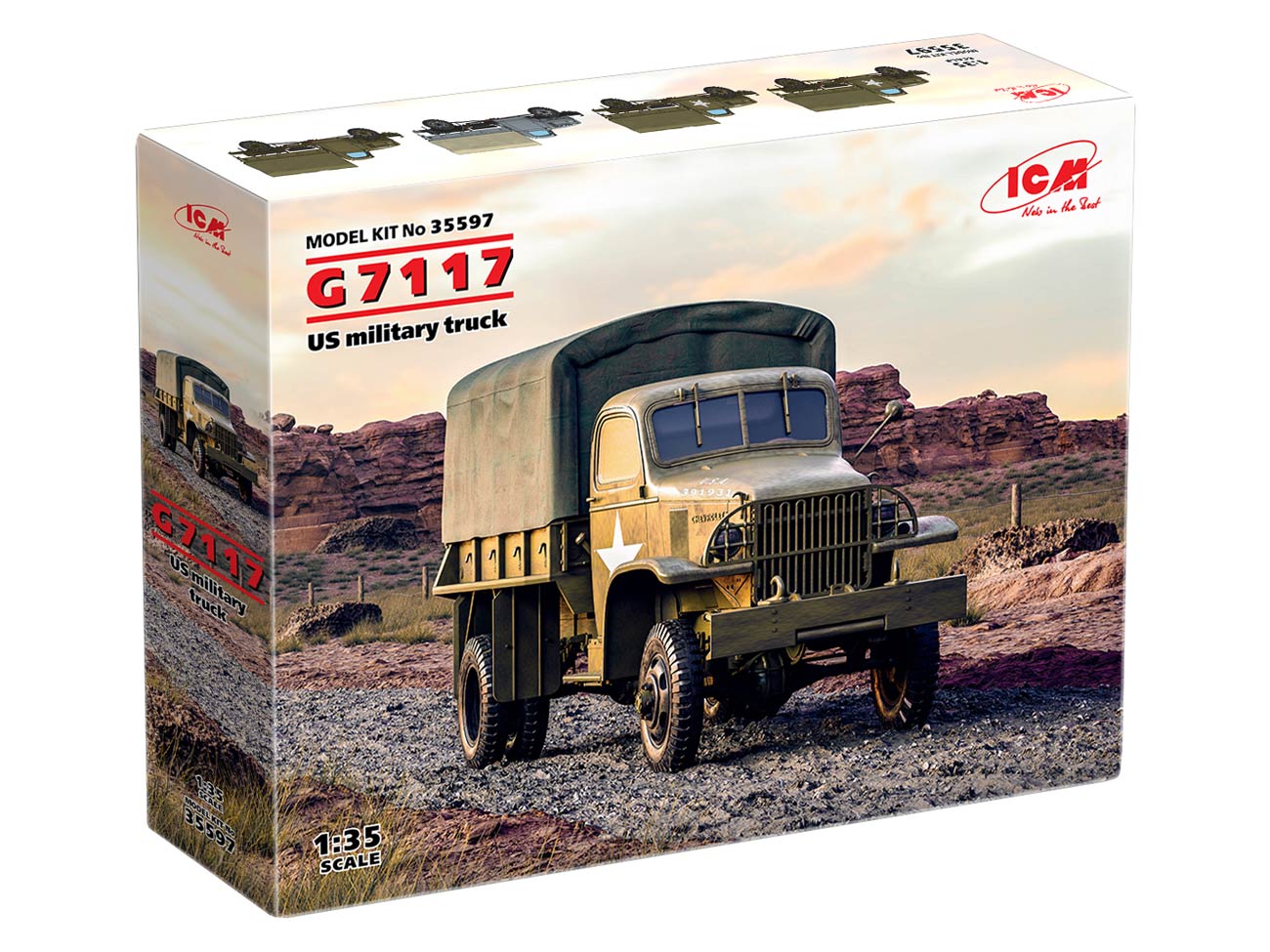 

Сборная модель ICM 1/35 Военный грузовик США G7117 35597