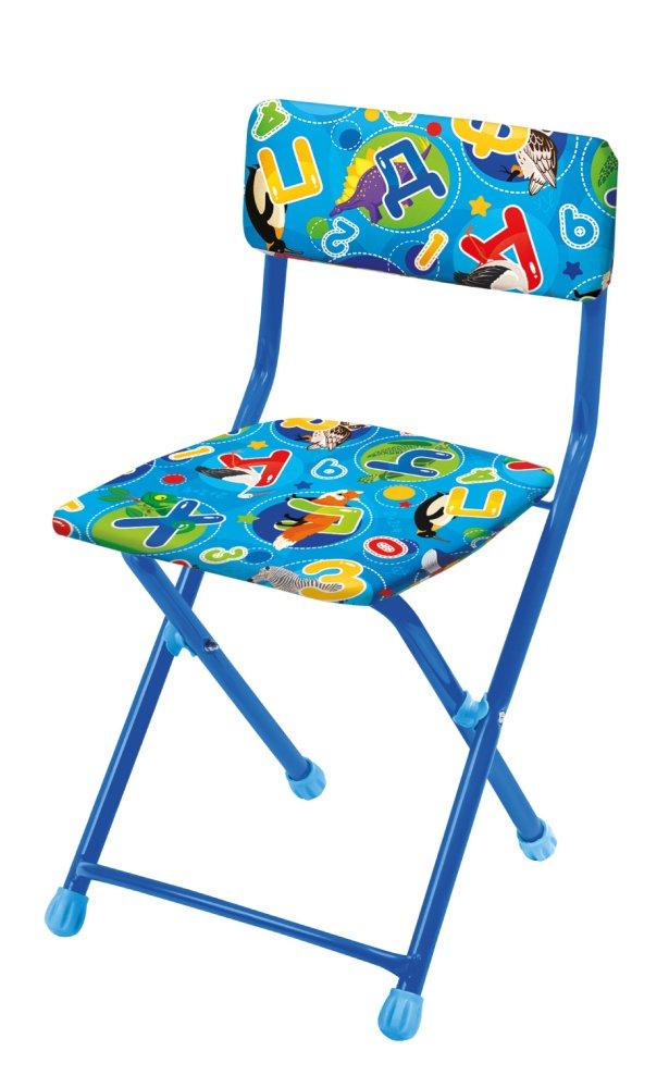 Стул детский Nika СТУ1 складной, мягкое сиденье и спинка, для возраста 3-7 лет, с буквами детский складной стол nika су1 с рисунком азбука ника