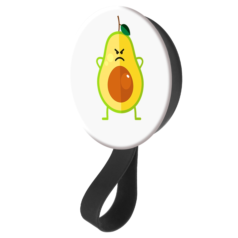 фото Кольцо-держатель с зеркалом krutoff для телефона авокадо сердитый