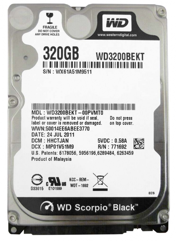 

Жесткий диск WD WD3200BEKT 320 ГБ (112103), WD3200BEKT