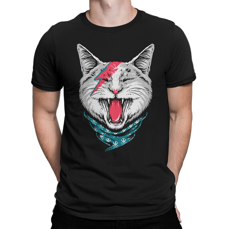 

Футболка мужская Dream Shirts Кот Дэвид Боуи 1000007222 черная L, Кот Дэвид Боуи 1000007222