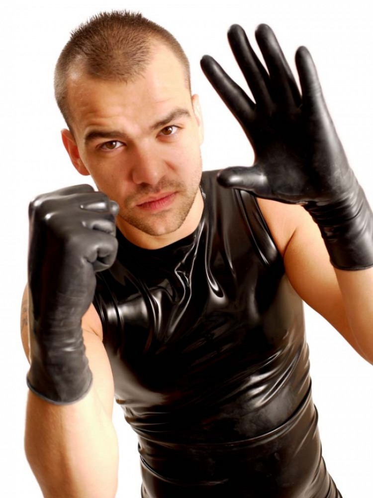 фото Перчатки для фистинга wrist rubber gloves black на кисть черные м fist