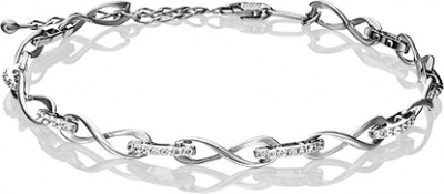 

Браслет из белого золота р.  PLATINA jewelry 05-0624-00-401-1120-24, фианит, 05-0624-00-401-1120-24
