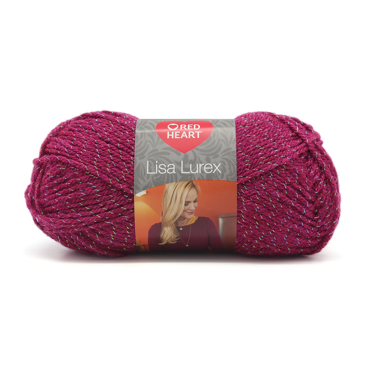 Пряжа для вязания Red Heart Lisa Lurex 50г, 133м (акрил) (00007 цикламен), 10 мотков