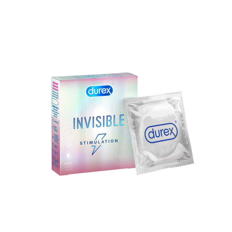 Купить Презервативы из натурального латекса Durex Invisible Stimulation 3 шт.
