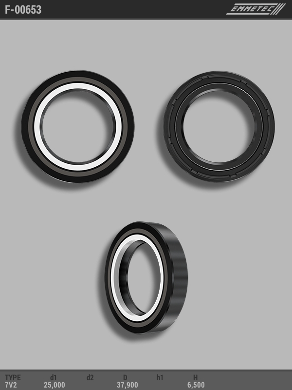 

Сальник рулевой рейки EMMETEC 25x37.9x6.5 (7V2) F-00653, F-00653, F00653