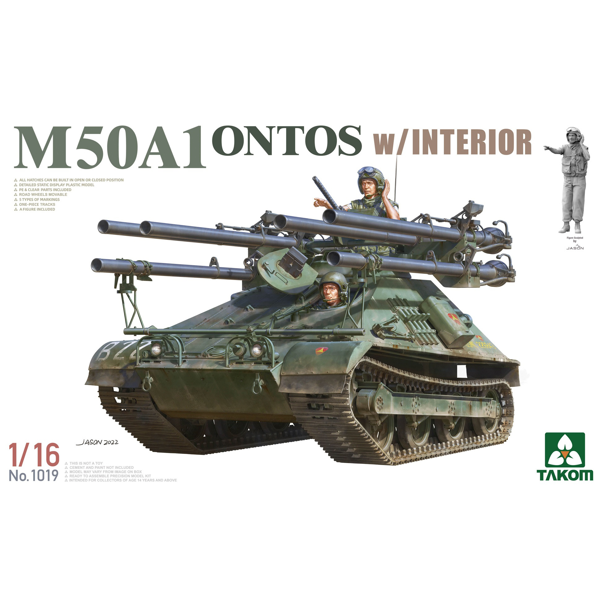 

Сборная модель Takom 1/16 САУ M50 Ontos 1019