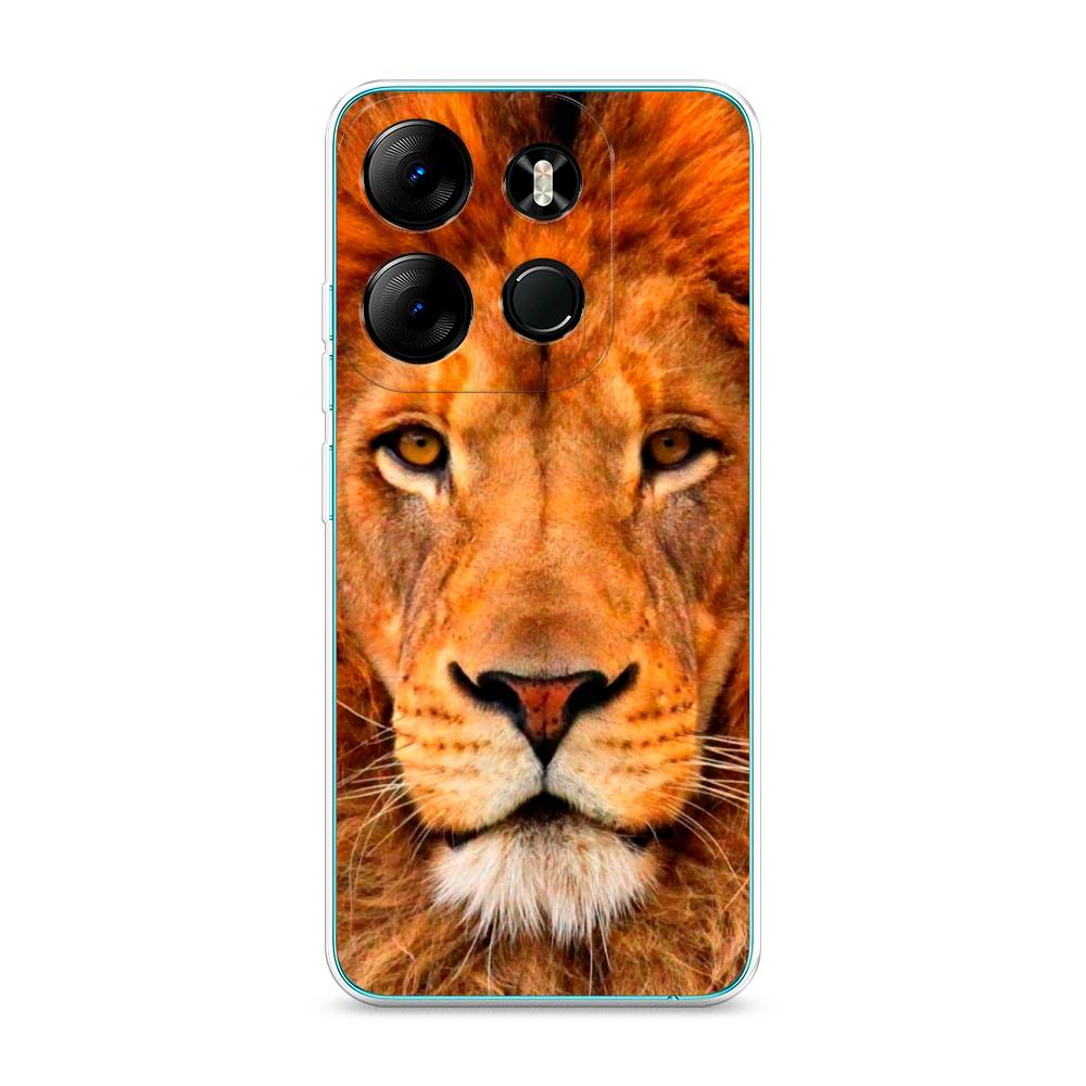 

Чехол на Tecno Pop 7 Pro "Благородный лев", Оранжевый, 303450-1