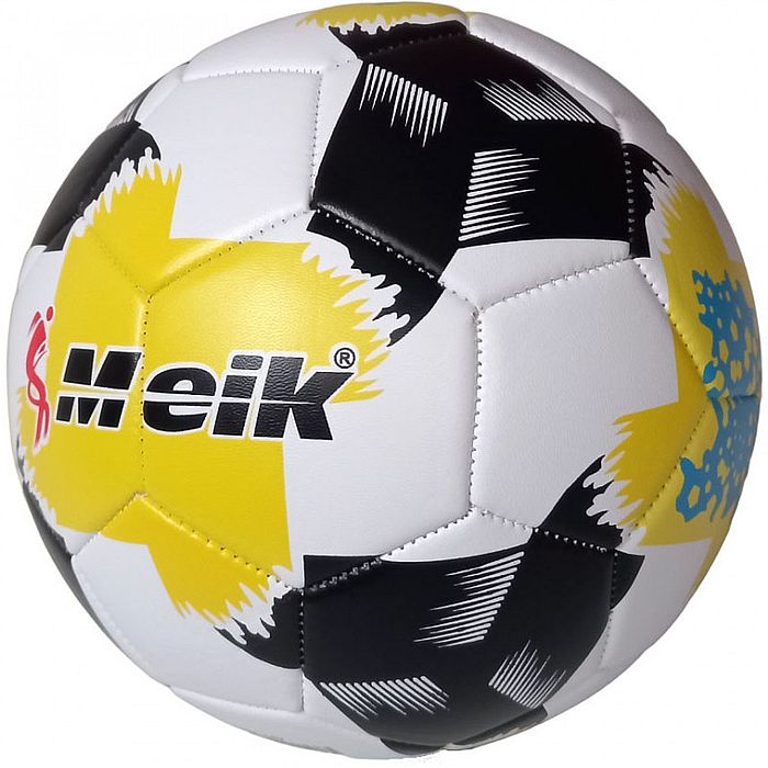 Мяч футбольный MEIK 157 ТПУ 2,3 мм, 365 гр. маш. сш. черный,зеленый
