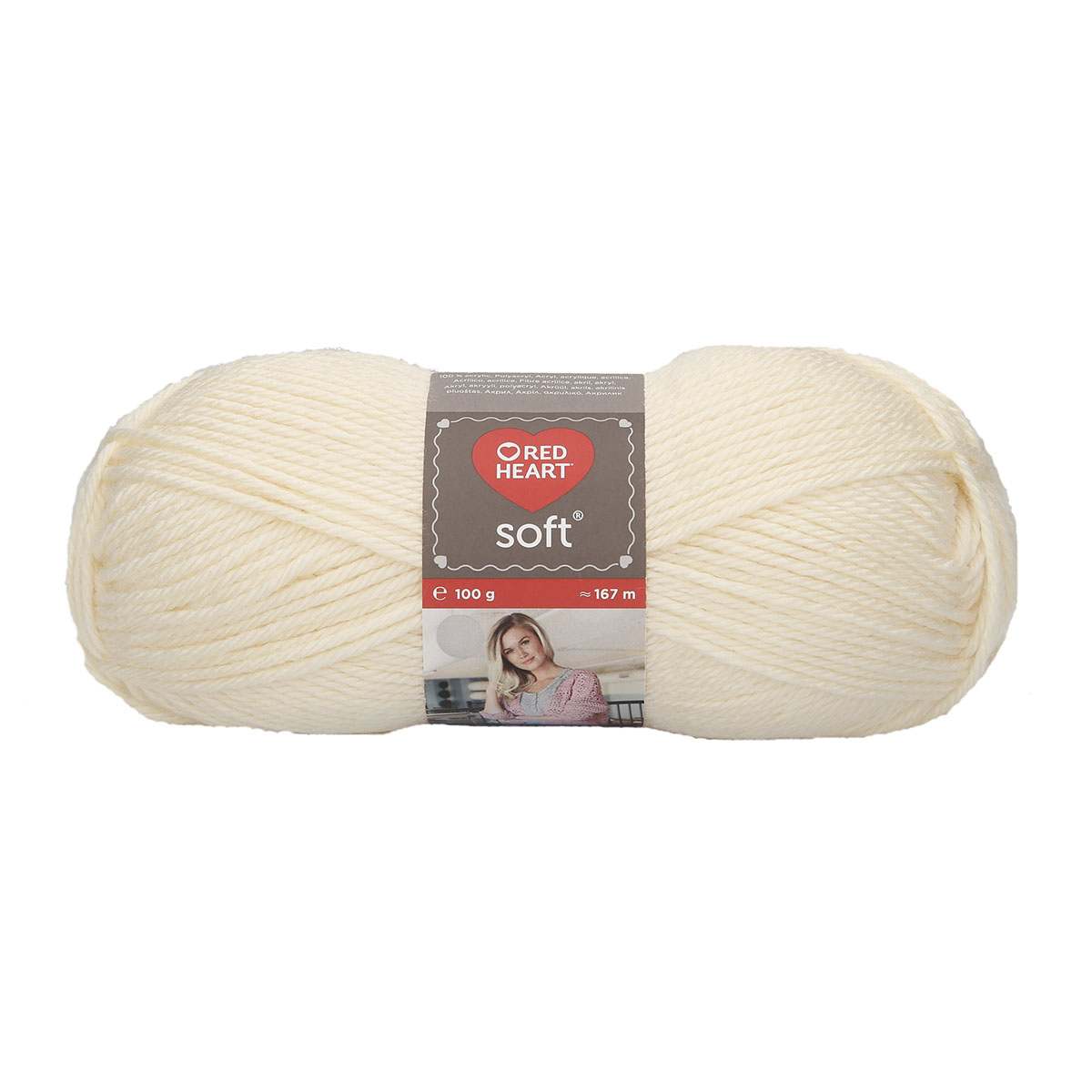 

Пряжа Red Heart Soft, 100г, 167м (100% акрил) (00002 бежевый), 10 мотков, 7732625