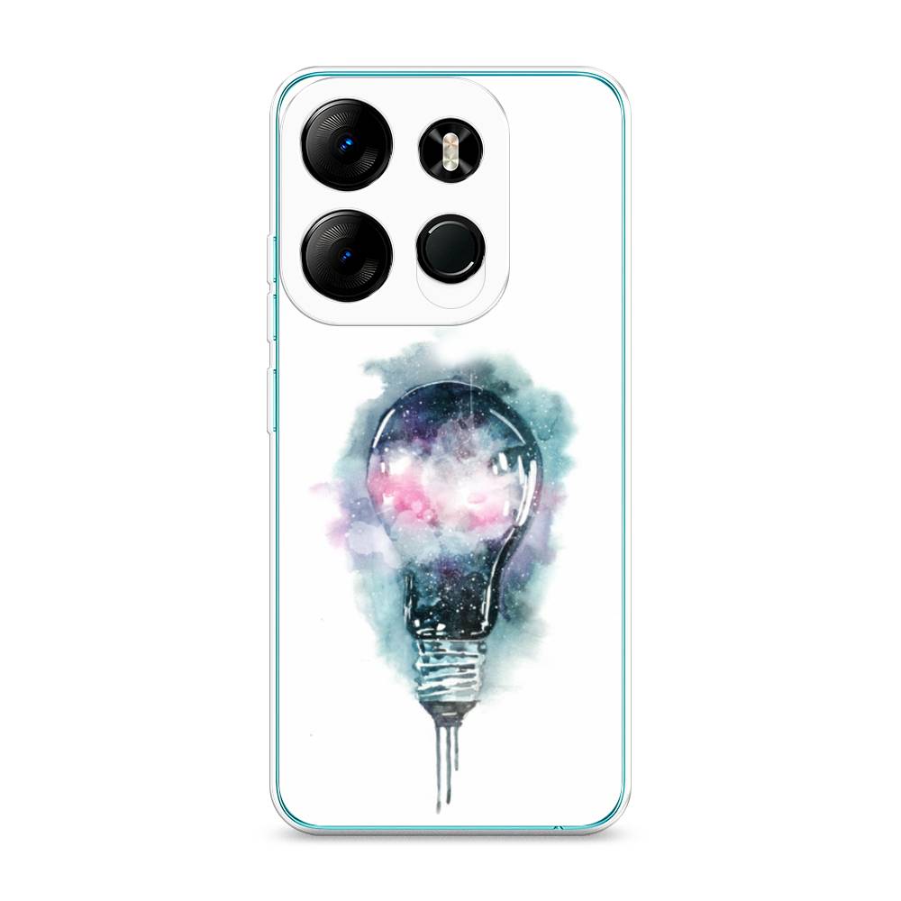 

Чехол на Tecno Pop 7 Pro "Волшебная лампа", Белый;серый, 303450-4
