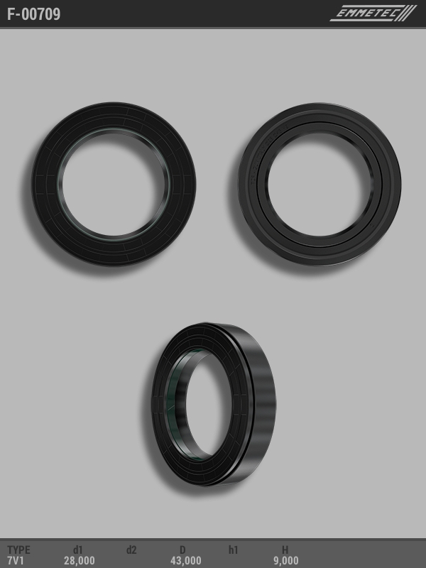 

Сальник рулевой рейки EMMETEC 28x43x9 (7V1) F-00709, F-00709, F00709
