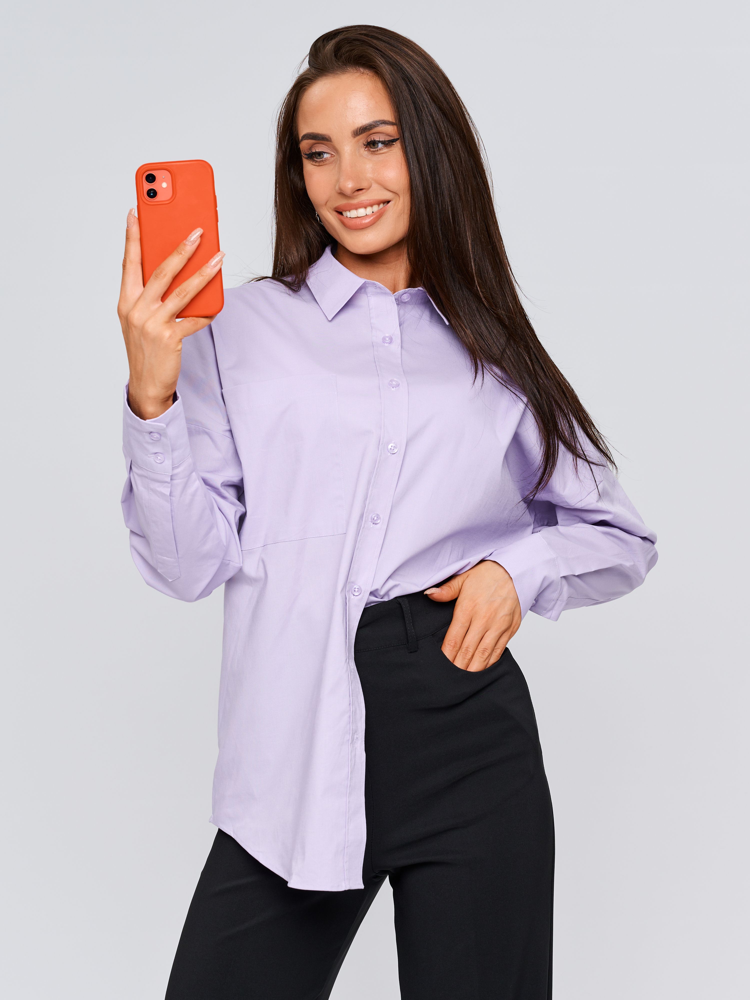 

Рубашка женская BAWER 1Q03 фиолетовая M, Фиолетовый, 1Q03