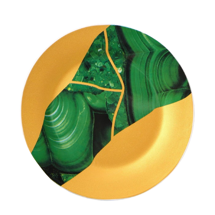 Тарелка обеденная Доляна «Малахитовая шкатулка», d=25 см