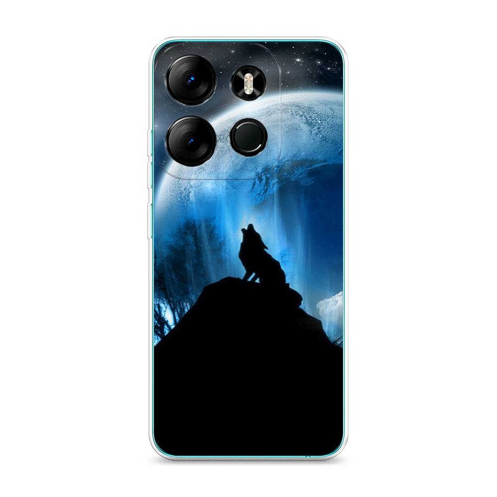 

Чехол на Tecno Pop 7 Pro "Волк 2", Синий;черный;белый, 303450-1