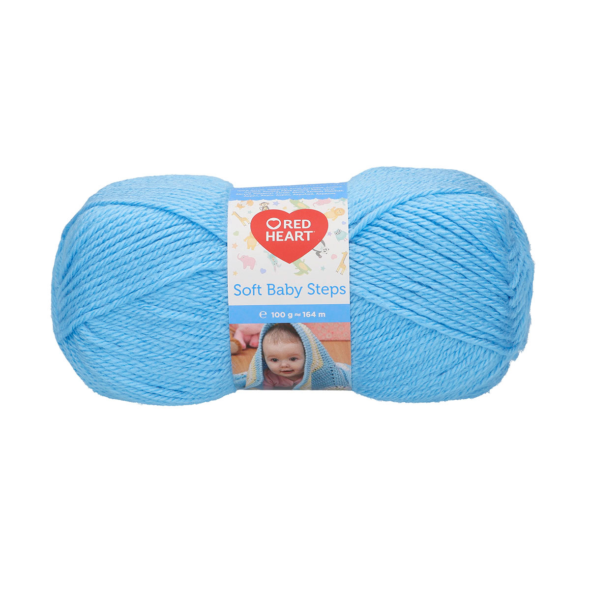 

Пряжа для вязания Red Heart Soft Baby Steps 100г, 164м (00007 светло-голубой), 10 мотков, 7732627