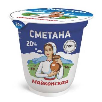 

Сметана Майкопская 20% бзмж 330 г
