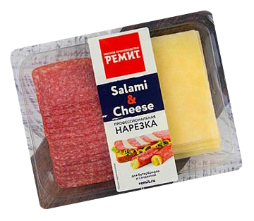 

Колбаса Ремит Salami & Cheese сырокопченая нарезка 90 г