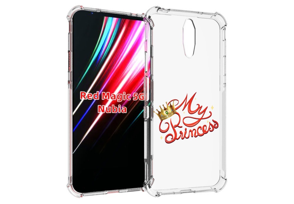 

Чехол MyPads моя-принцесска детский для ZTE Nubia Red Magic 1 5G, Прозрачный, Tocco