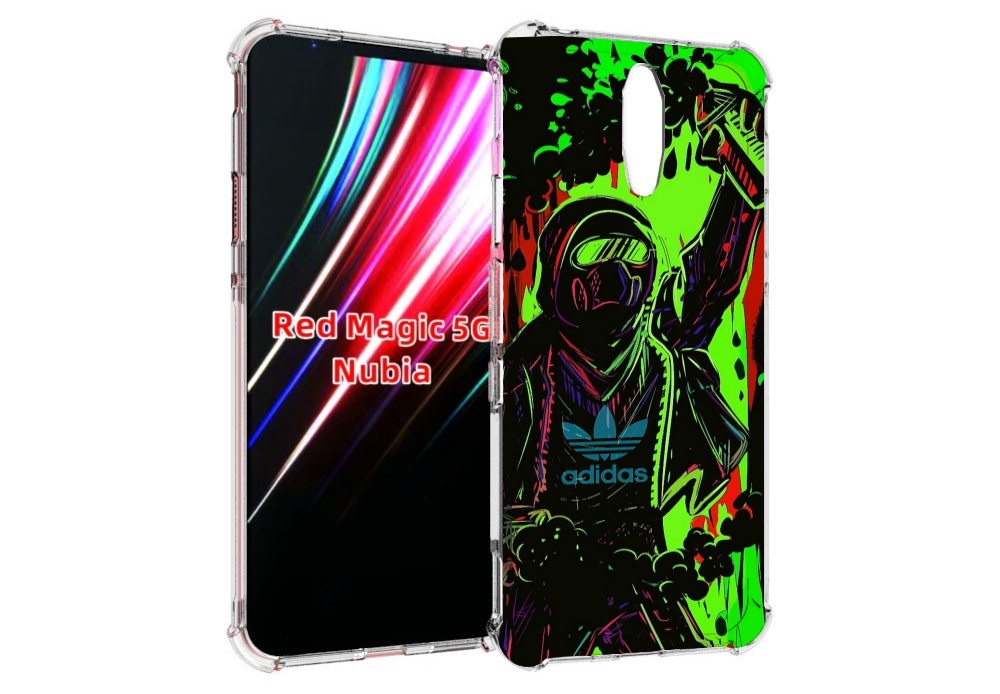 

Чехол MyPads мужчина в красках адидас для ZTE Nubia Red Magic 1 5G, Прозрачный, Tocco