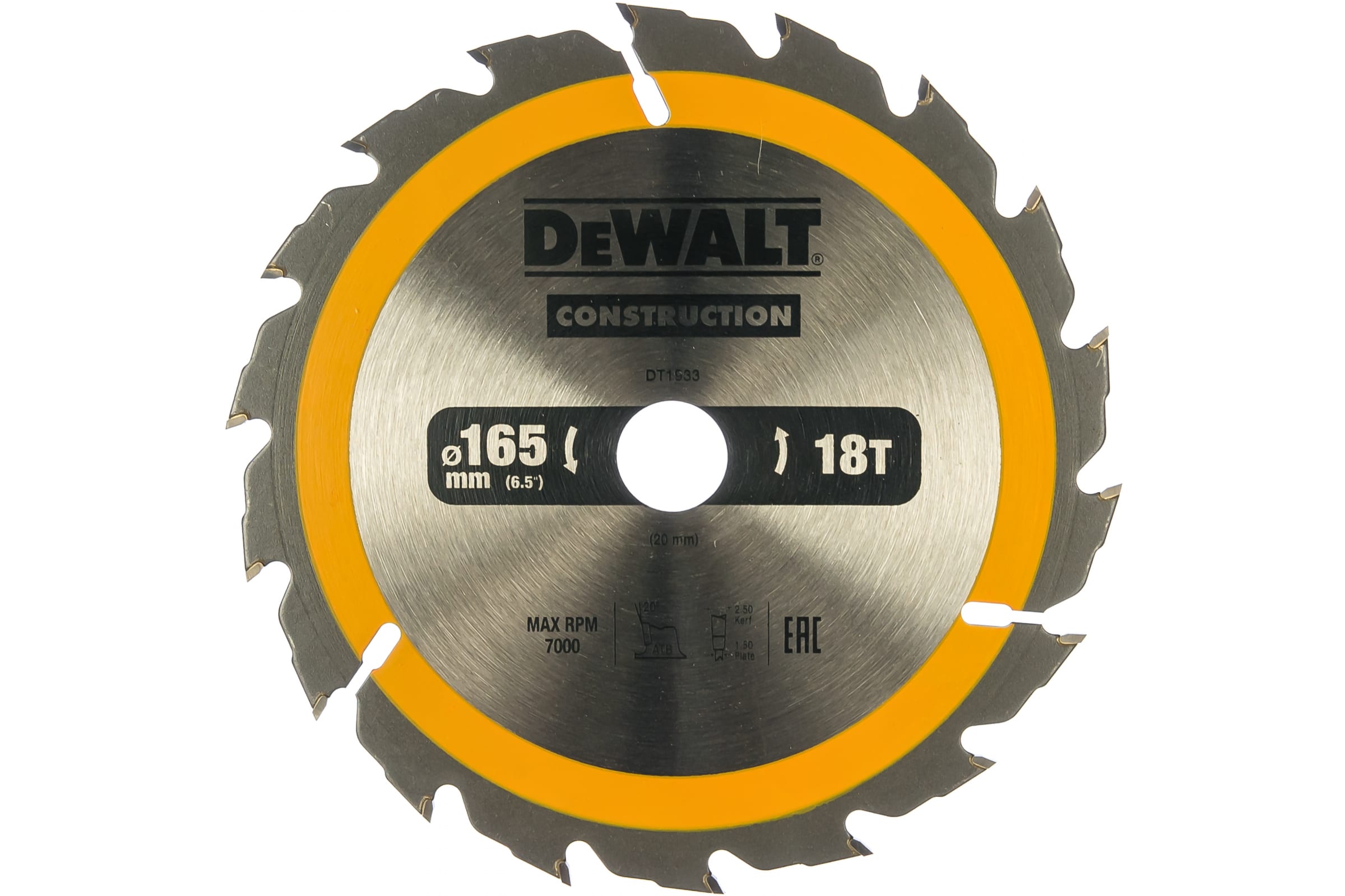 

Диск пильный DeWalt CONSTRUCTION DT1933