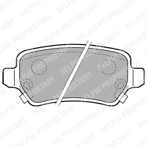 

DELPHI Колодки торм.зад. OPEL Astra G 1.2-2.2/DTI/CDTI/16V 09/98-01/05/ H 1.2-2.0/CDTI 03/