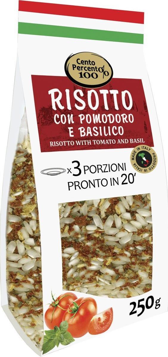 

Ризотто Cento Percento с помидорами и базиликом