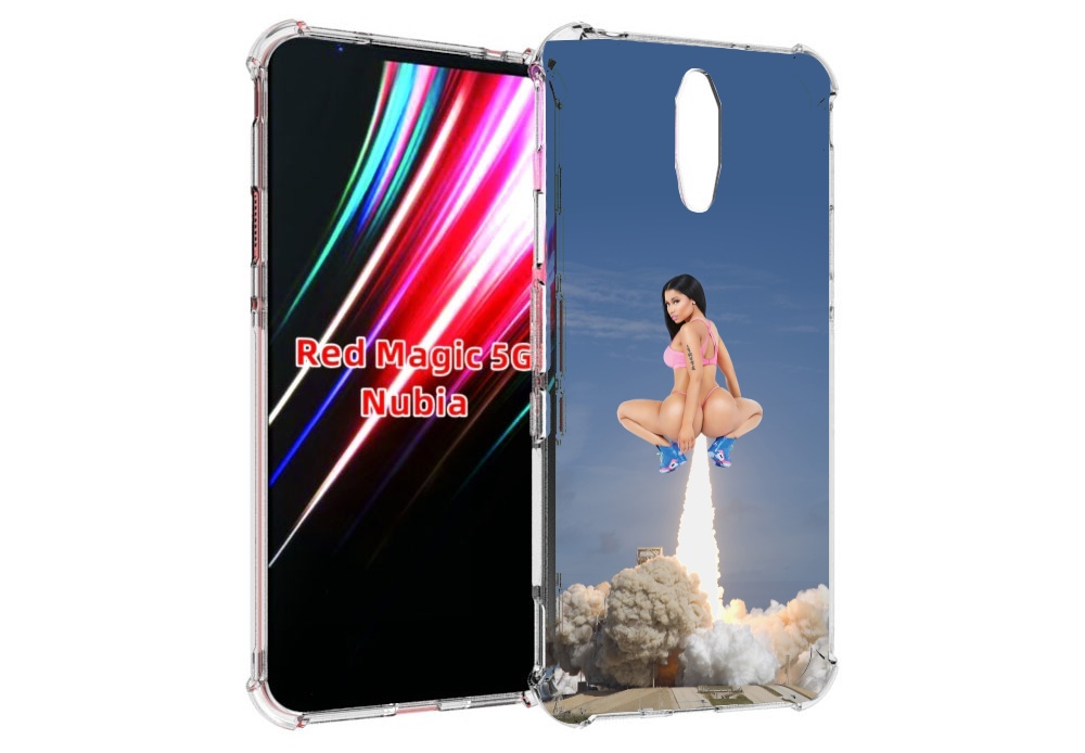 

Чехол MyPads ники-минаж-ракета детский для ZTE Nubia Red Magic 1 5G, Прозрачный, Tocco