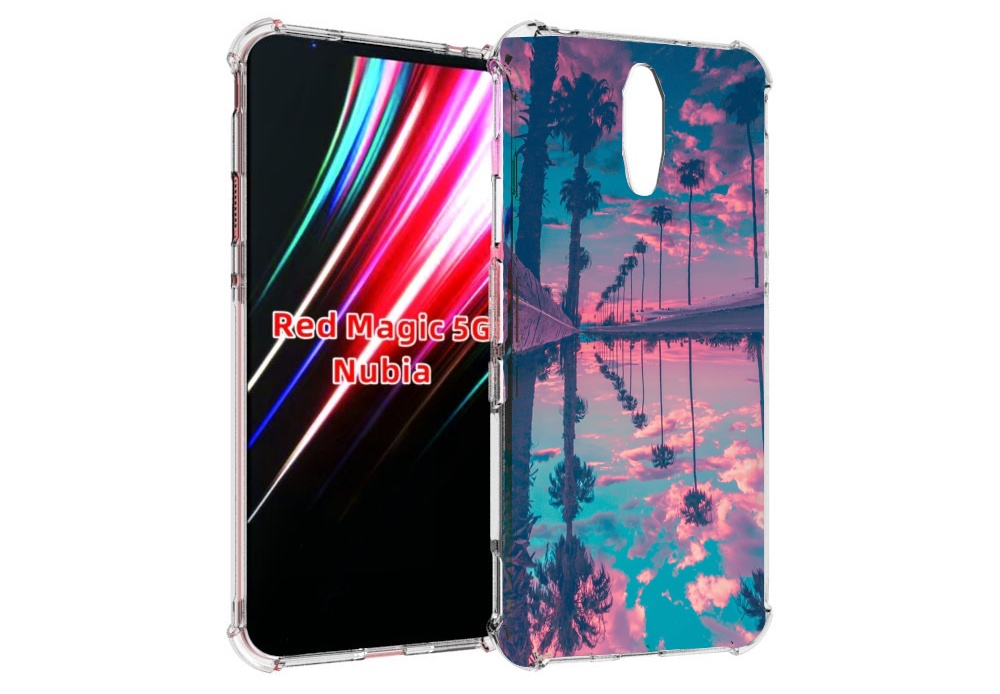 

Чехол MyPads отражение-пальм для ZTE Nubia Red Magic 1 5G, Прозрачный, Tocco