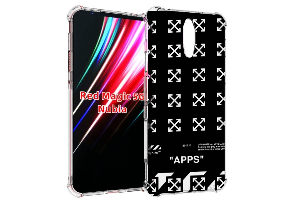 Чехол MyPads оф-вайт-значки для ZTE Nubia Red Magic 1 5G