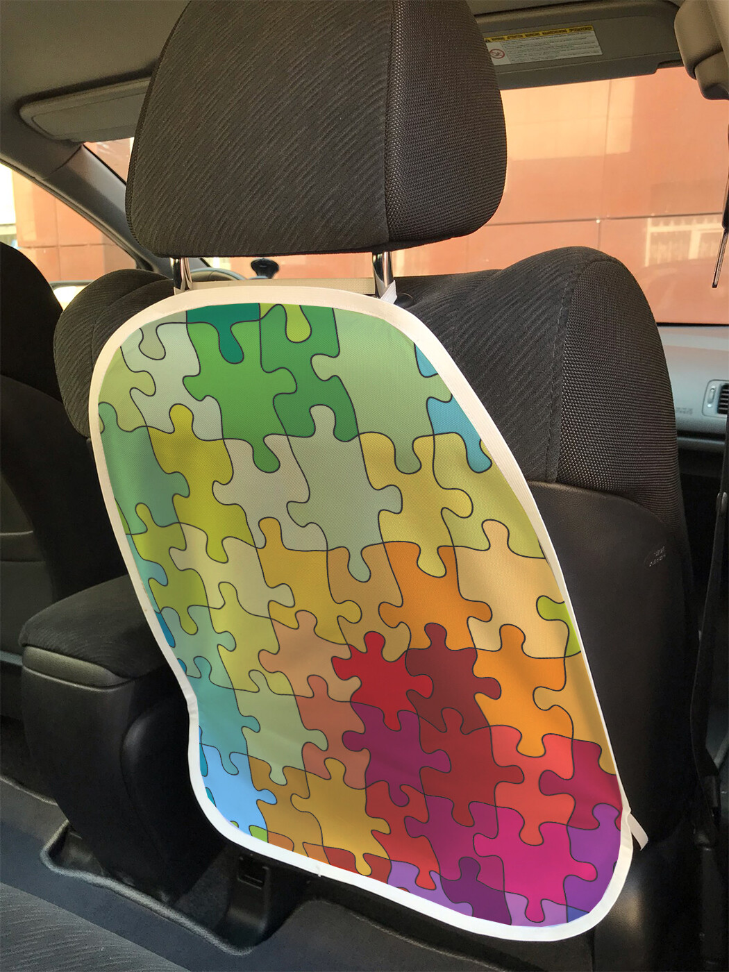 

Накидка на спинку сиденья JoyArty Цветные пазлы, 45х62, Цветные пазлы