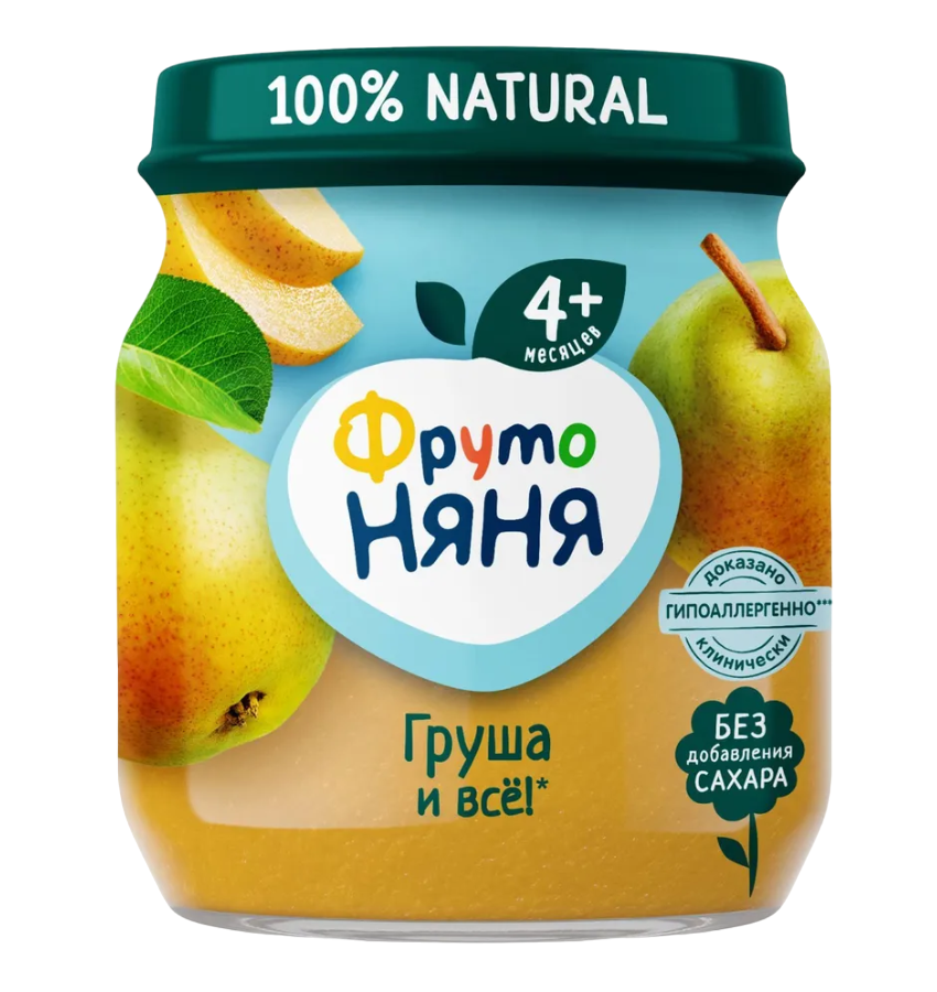 

Пюре фруктовое ФрутоНяня из груш с 4 месяцев, 100 г