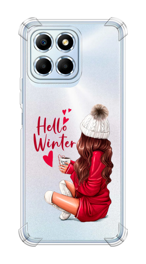 Чехол Awog на Huawei Honor X6/X6s "Hello winter" 6120251-1 красный,  коричневый,  белый