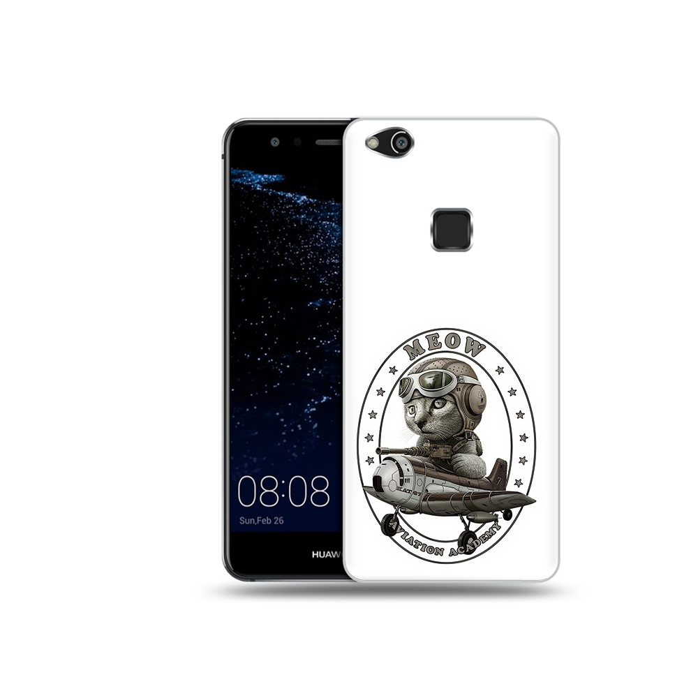 Чехол MyPads Tocco для Huawei P10 Lite кот в самолете (PT62135.59.395)