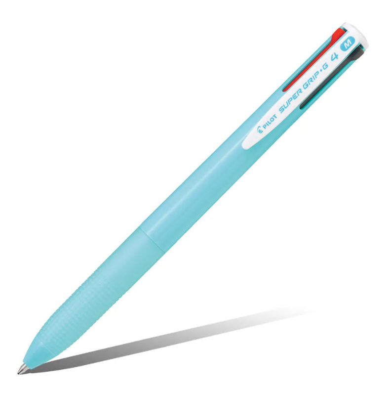 

Ручка шариковая PILOT Super Grip G 4-х цветная голубой корпус 1мм