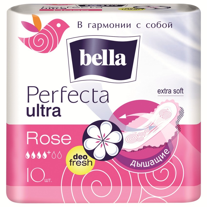 Гигиенические прокладки супертонкие Bella Perfecta Ultra Rose Deo 10 штук