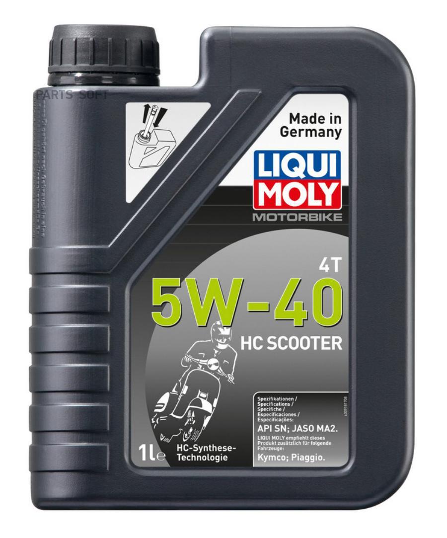 Моторное масло LIQUI MOLY Motorbike 4T HC Scooter 5W40 SN MA2 1л 100046495723