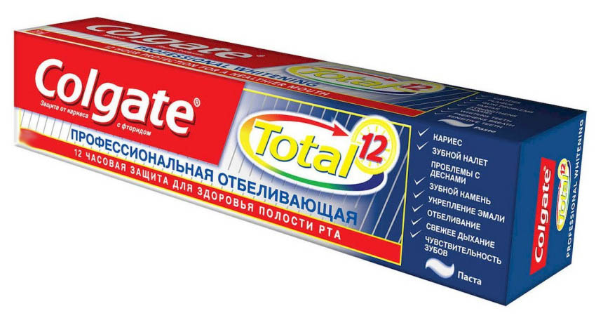 Зубная паста Colgate Total 12 Профессиональная чистка Отбеливающая 125 мл