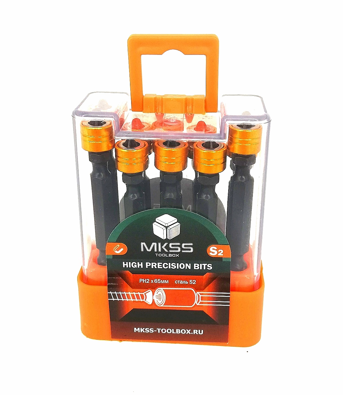 

Бита двухсторонняя с магнитным ограничителем PH2 x65мм (Комплект 10 шт) MKSS