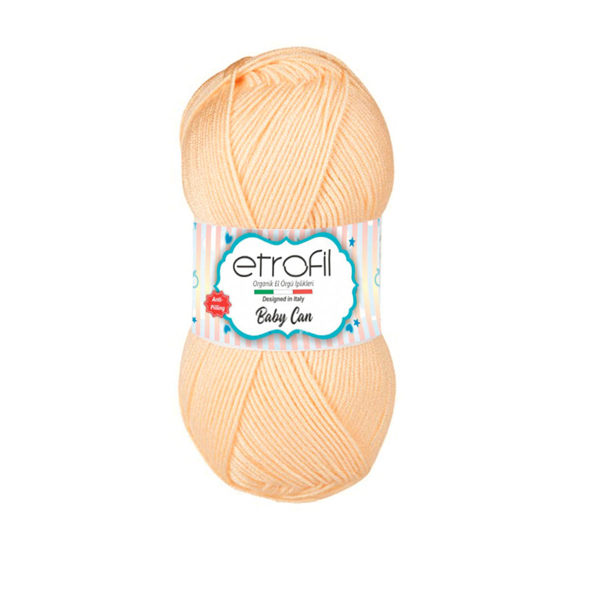 

Пряжа Etrofil Baby Can 100г, 250м (антипиллинговый акрил) (80025 бисквит), 5 мотков, Желтый, BABY CAN
