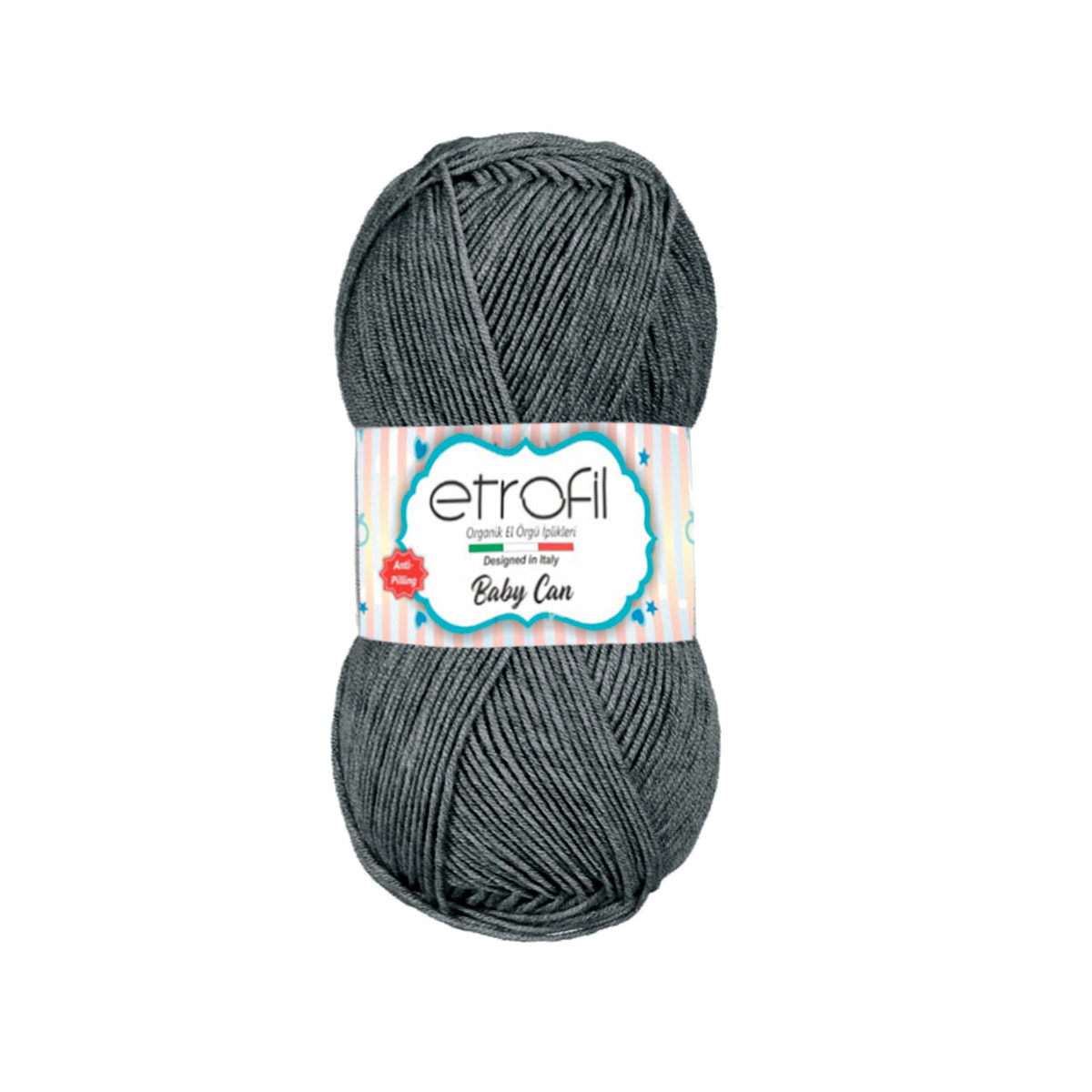 

Пряжа Etrofil Baby Can 100г, 250м (антипиллинговый акрил) (80091 серый), 5 мотков, BABY CAN