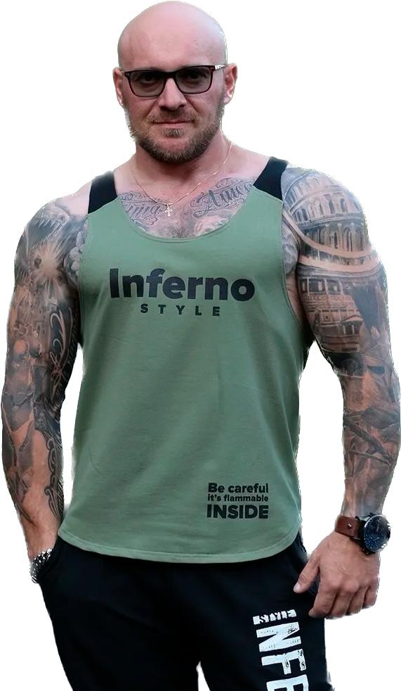 

Майка мужская INFERNO style М-006-000 хаки 2XL, М-006-000