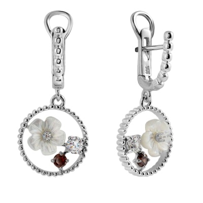 

Серьги из серебра Balex 2432930274, перламутр, 2432930274